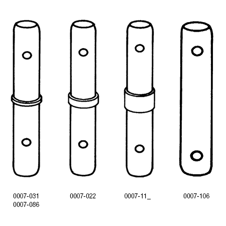 scaffold insert pins insert pins pin with collar with without collar