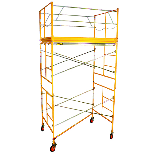 Rolling Scaffold Tower Rolling Scaffold lTower Packages Rolling Tower with OUtriggers and Guardrails