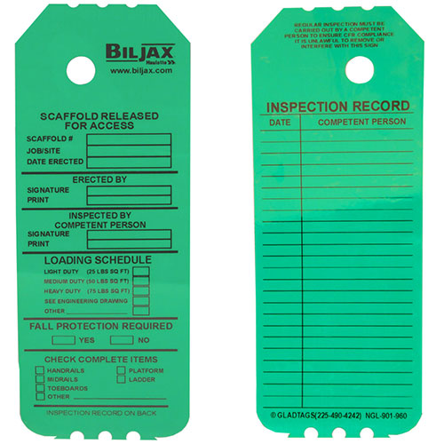 inspection release tags